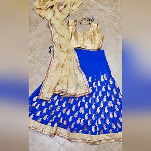 Indian pakistani lahangacholi chaniyacholi crocktop anarkali
